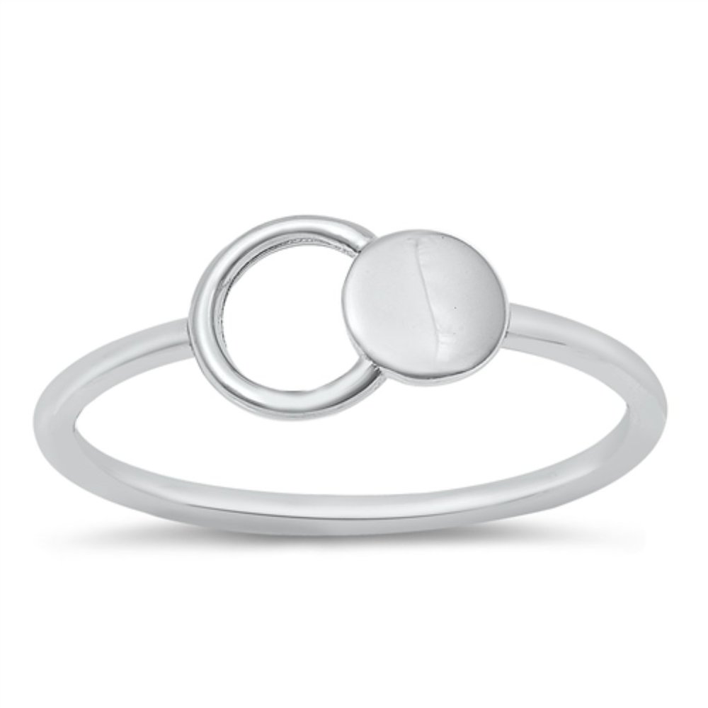 Sterling Silver Rhodium Plat Ring 925 Fashion Band